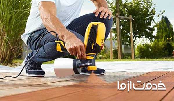 شاپان کاری چوب به روش پیستوله